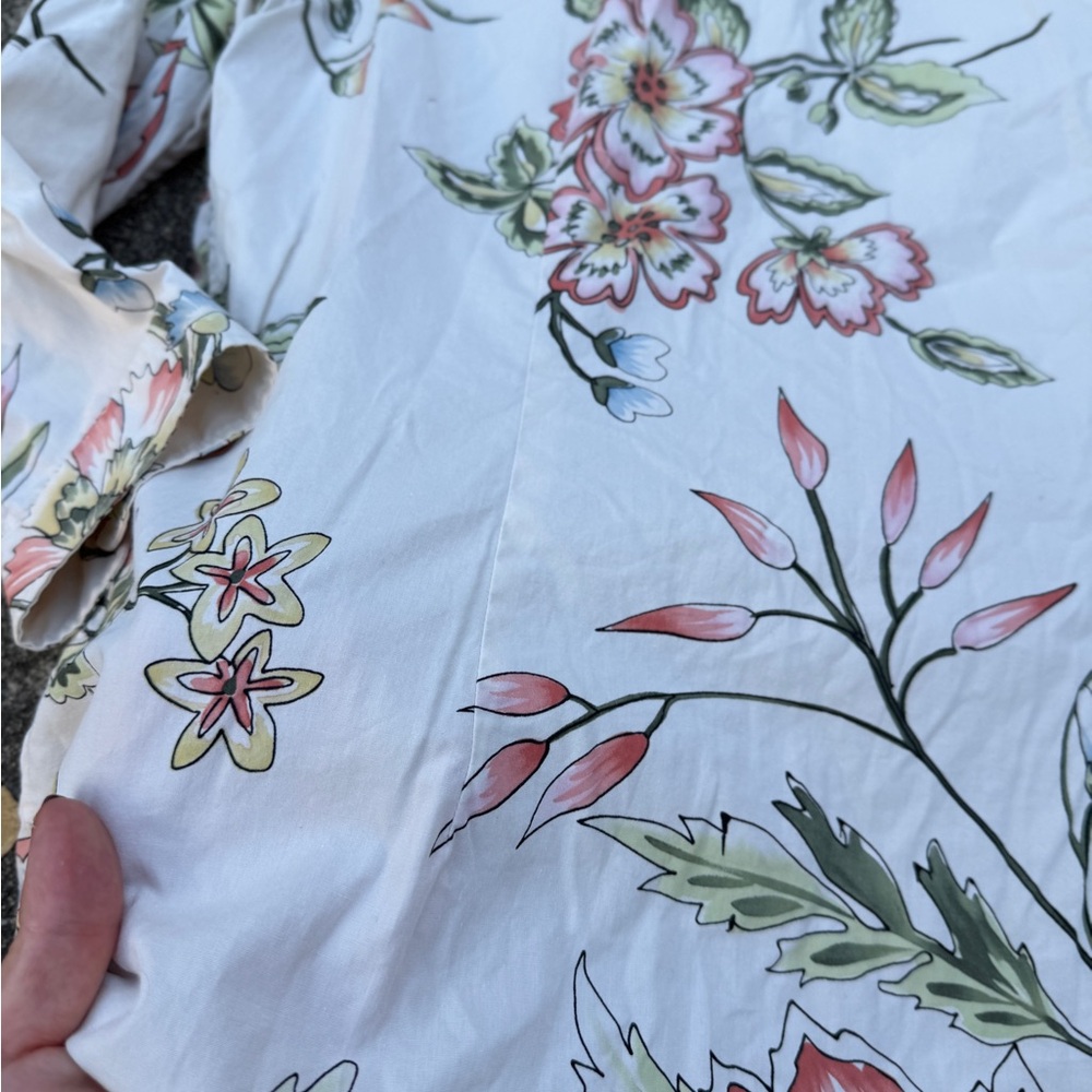 Gorgeous Ralph Lauren Floral cream Casual Shirt size M - Picture 12 of 12